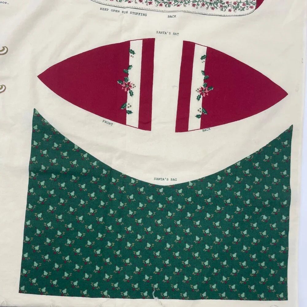 Vintage Victoriana Christmas Santa Centerpiece Cut and Sew Project Holiday Decor